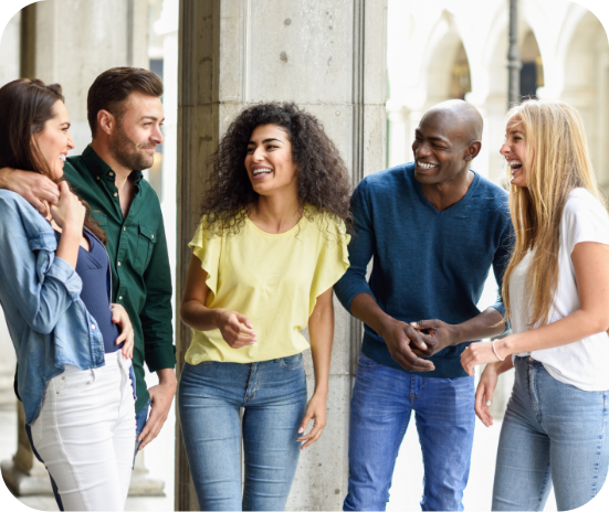 A group of smiling friends